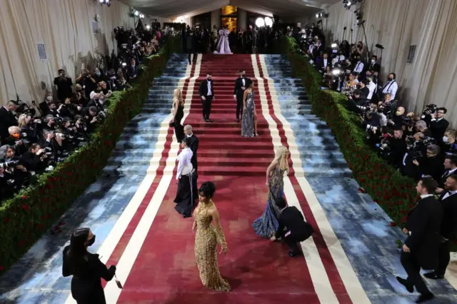 The red carpet at the Met Gala