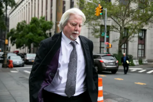 Jeffrey McConney, controller for the Trump Organization, leaves New York State Supreme Court in New York, US, on Friday, Oct. 6, 2023