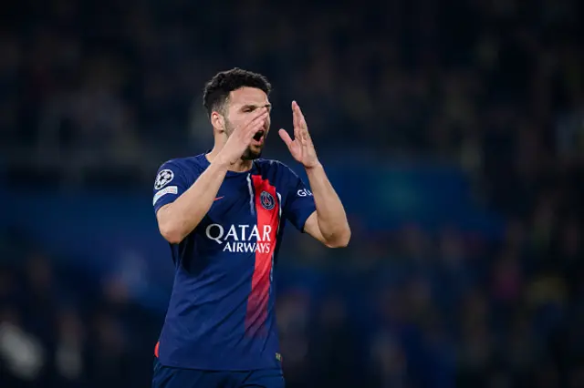 : Goncalo Ramos of PSG looks dejected