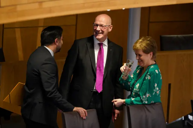 Humza Yousaf, John Swinney and Nicola Sturgeon