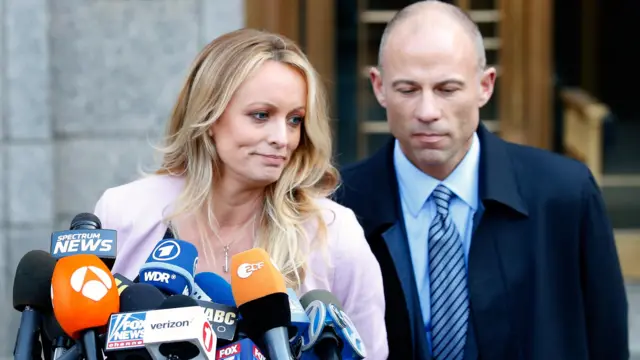 Stormy Daniels and Michael Avenatti in 2018