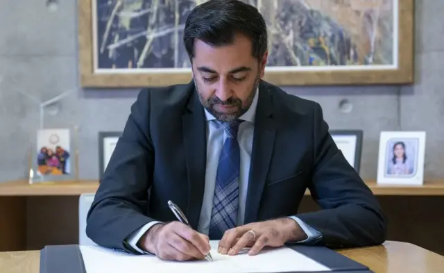 Humza Yousaf formally resigned as first minister on Tuesday