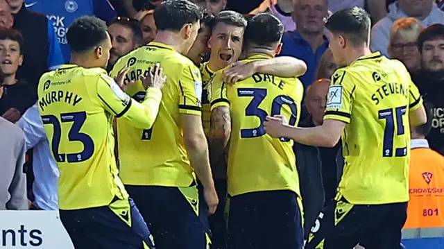 Oxford United celebrate scoring