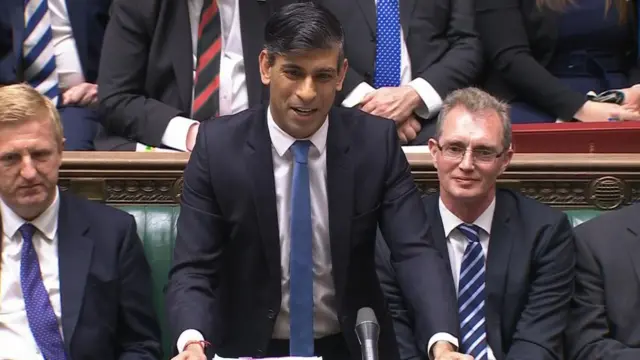 Prime Minister Rishi Sunak at PMQs