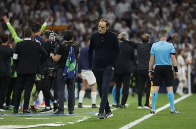 Tuchel looks shellshocked after Madrid's second goal