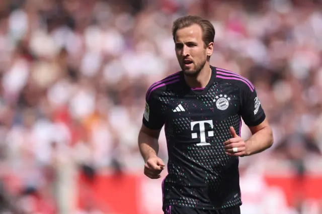 Harry Kane playing with Bayern Munich