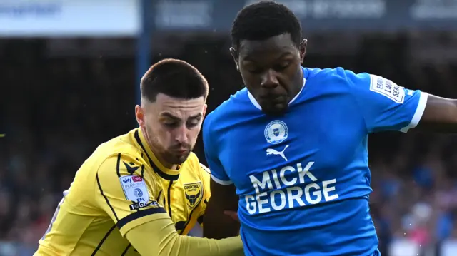 Peterborough v Oxford United match action