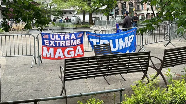 Protests outside court