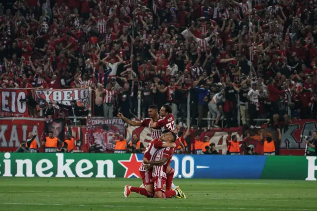 Olympiakos celebrate