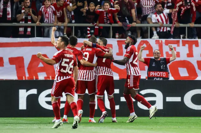 Olympiakos celebrate