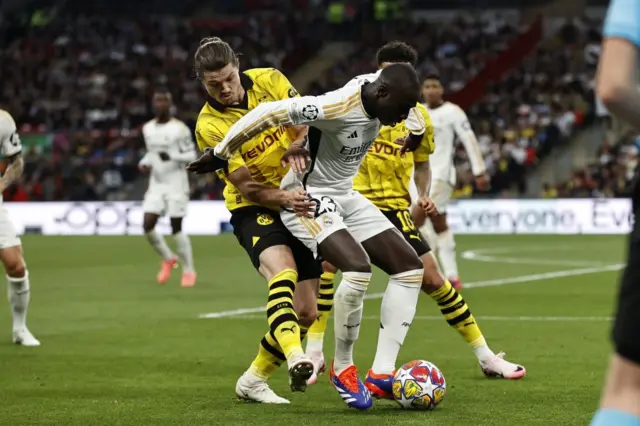 Sabitzer tackles Mendy from behind