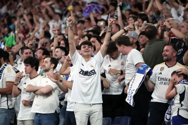 Madrid fans celebrate back home