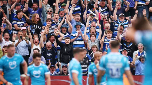 Bath fans celebrate