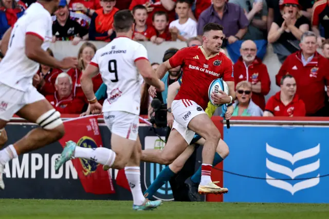 Shane Daly makes a break for Munster