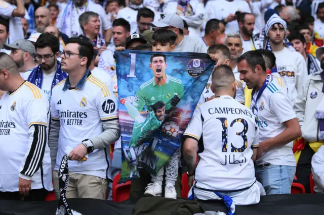 Courtois banner in the stands