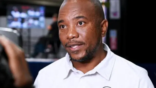 Mmusi Maimane, leader of Build One South Africa (BOSA), speaks to the media at the Independent Electoral Commission (IEC) national results center in Midrand, South Africa, on Saturday, June 1, 2024