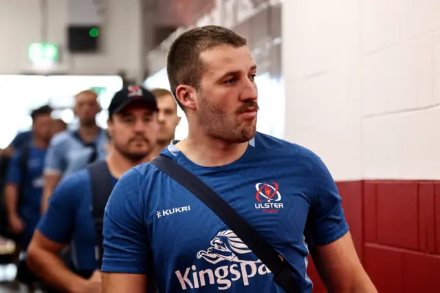 Stuart McCloskey arrives at Thomond Park