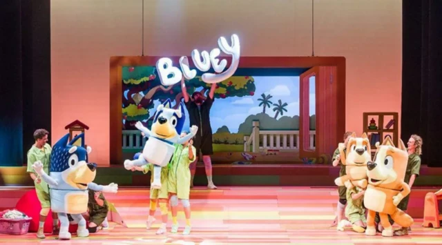 Stage show of cartoon character Bluey