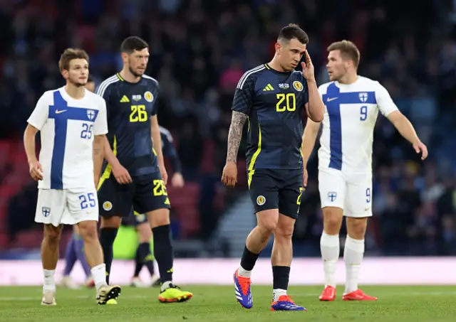 Ryan Jack of Scotland shows dejection