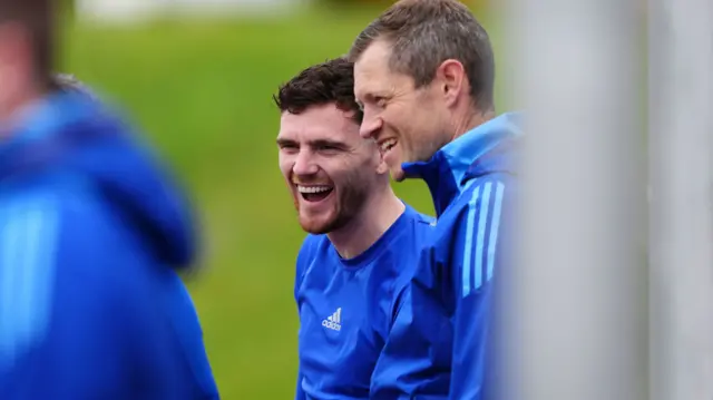 Robertson laughs