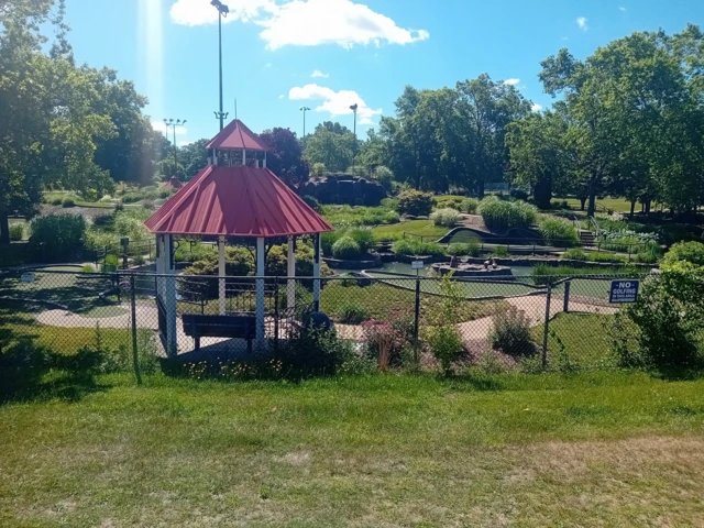 Crazy golf course outside the Nassau County International Cricket Stadium,