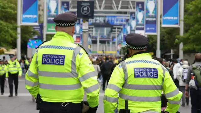 Police officers on duty in London