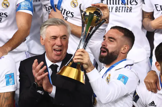 Dani Carvajal holding up Club World Cup