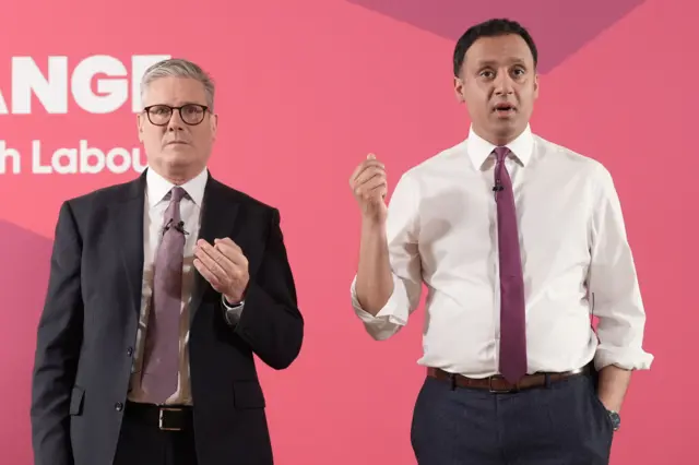 Labour Party leader Sir Keir Starmer and Scottish Labour leader Anas Sarwar