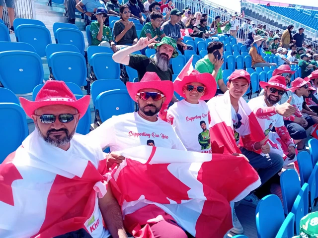 Khan family  supporting Canada