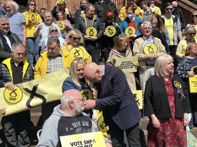 SNP leader John Swinney in Paisley