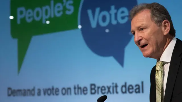 Gus O'Donnell, pictured in 2019 at the "People's Vote" news conference, which demanded a new vote on the final Brexit deal between the UK and the European Union