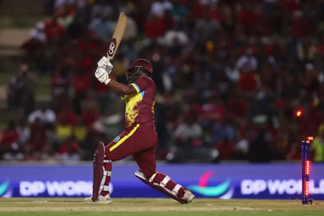 Johnson Charles is bowled by Trent Boult