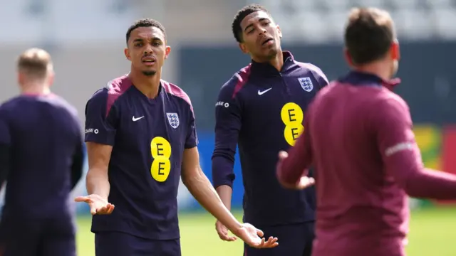 Trent Alexander-Arnold at England training in Germany before Euro 2024