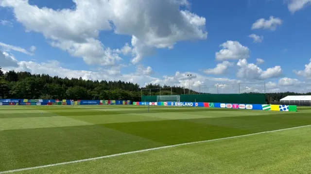 England's training pitch during Euro 2024