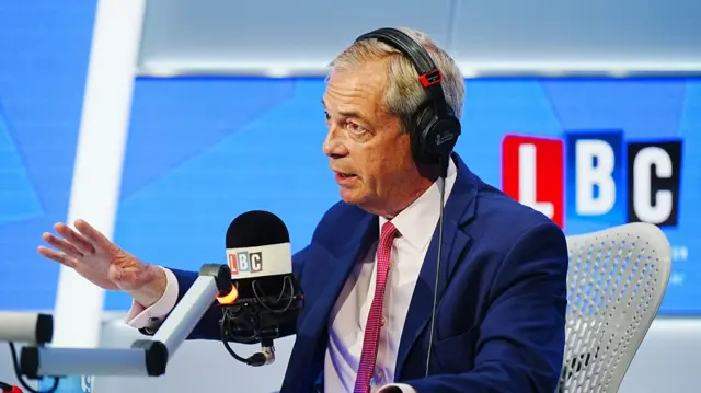 Nigel Farage speaking on LBC