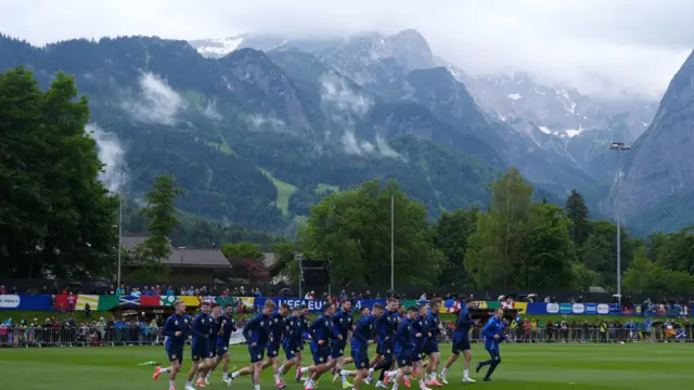 Scotland training in Garmisch-Partenkirchen