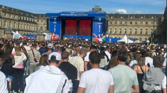 Euro 2024 fan zone opening ceremony in Stuttgart