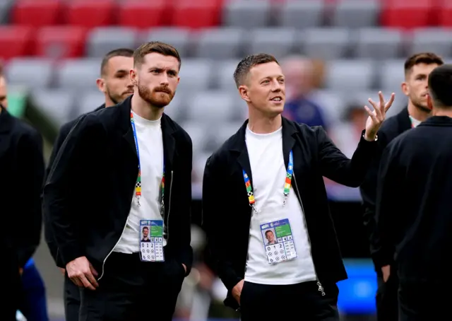 Callum McGregor (right) with Celtic team-mate Anthony Ralston