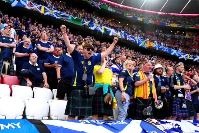 Scottish fans at the Allianz Arena