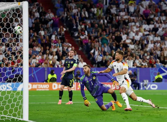 Germany's Niclas Fullkrug scores a goal that was later disallowed