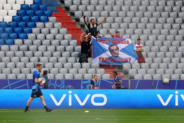 Scotland fans in the stadium