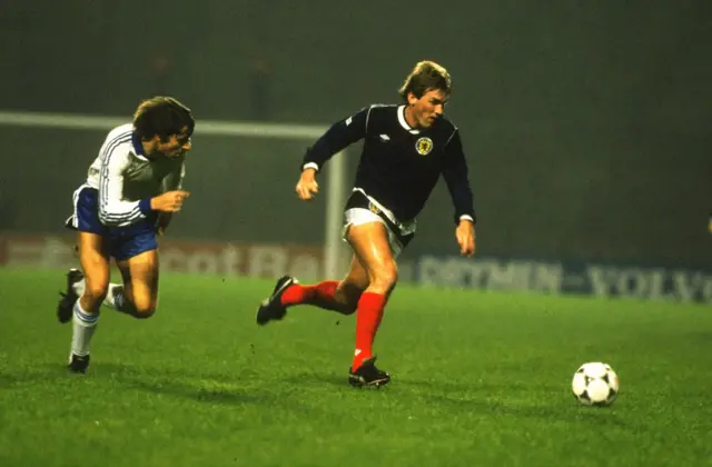 Kenny Dalglish in action for Scotland