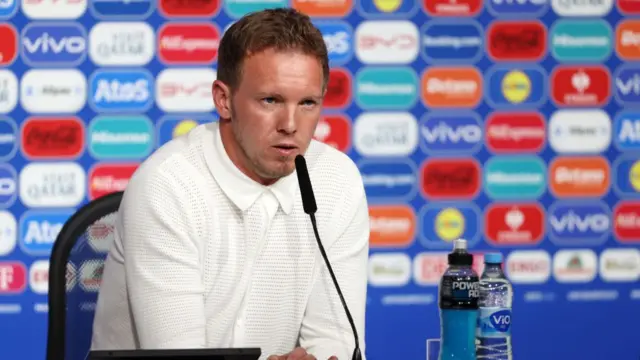 Germany coach Julian Nagelsmann speaking at a news conference before Euro 2024