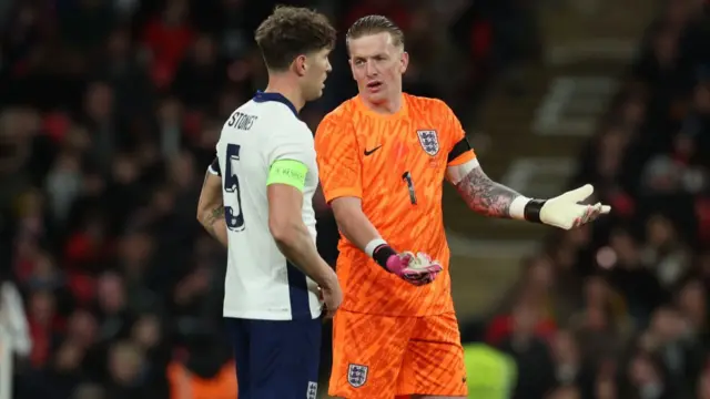 john stones and jordan pickford