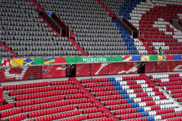 General view inside Munich Football Stadium