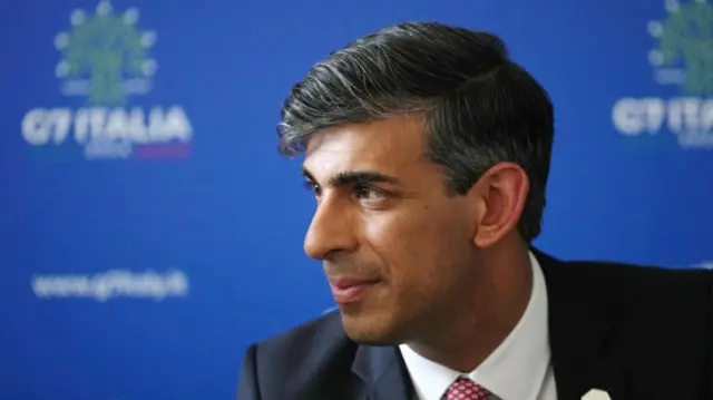 Prime Minister Rishi Sunak during a interview at the G7