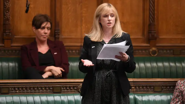 Rosie Duffield speaks in the House of Commons