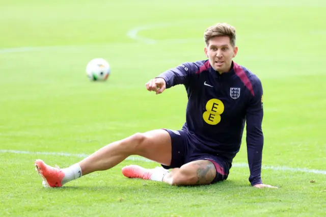 John Stones in training