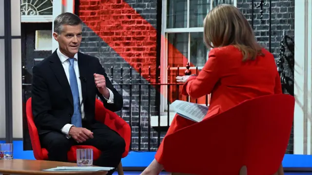 Mark Harper speaks to Laura Kuenssberg in the studio