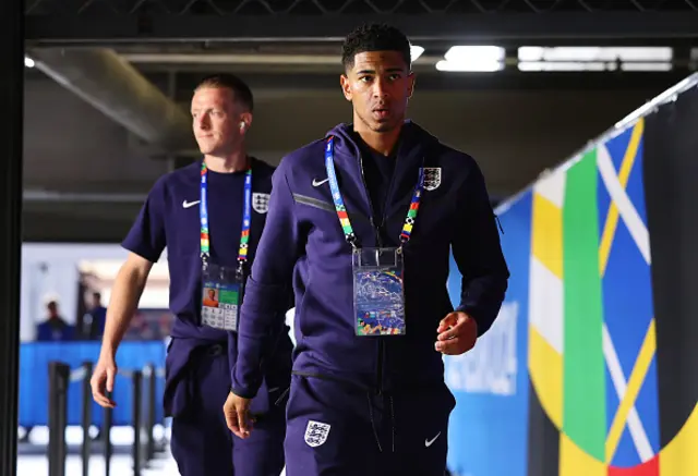 Jude Bellingham arrives at the stadium